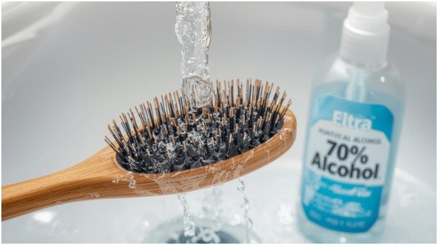 Rinse well- how to clean hair brushes