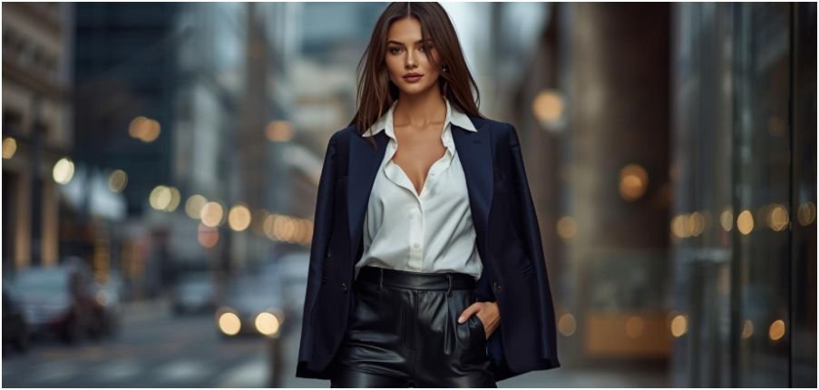 what to wear with leather pants